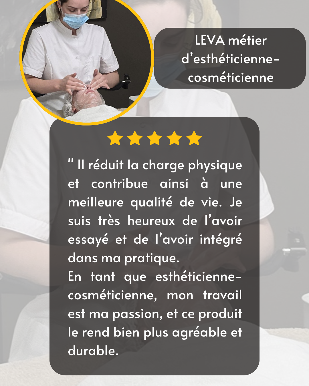 photo du LEVA pour un poste d'esthéticienne